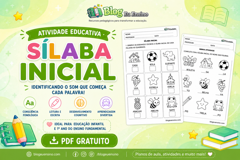 ATIVIDADES SÍLABA INICIAL