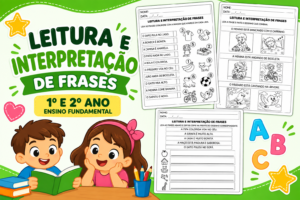 LEITURA E INTERPRETAÇÃO DE FRASES PARA 1 E 2 ANO