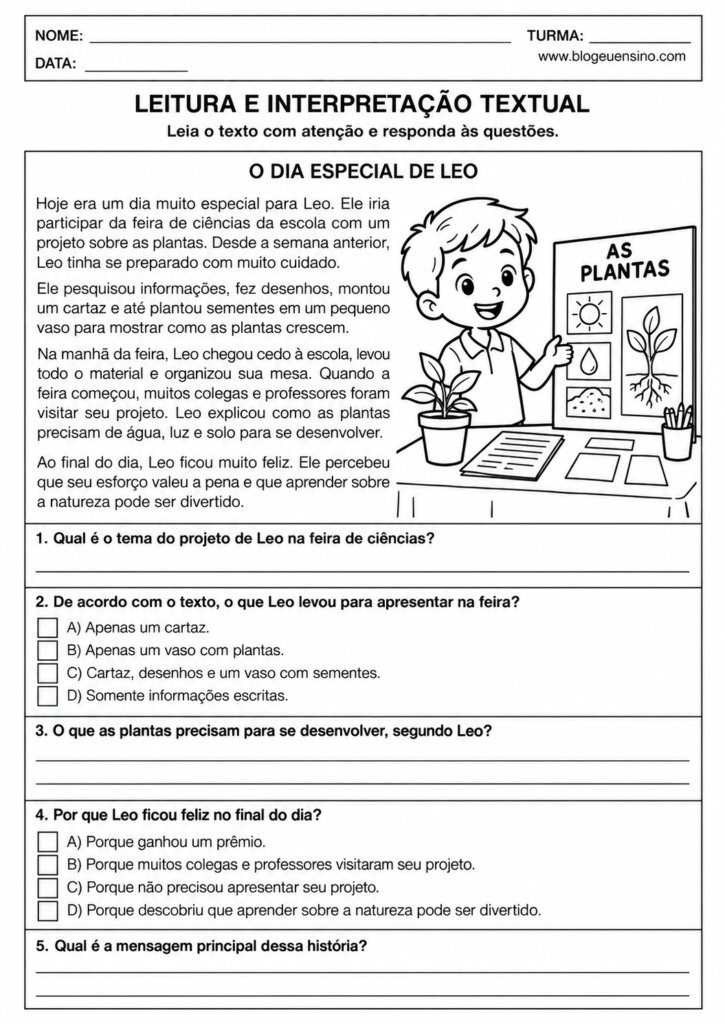 LEITURA E INTERPRETAÇÃO TEXTUAL 