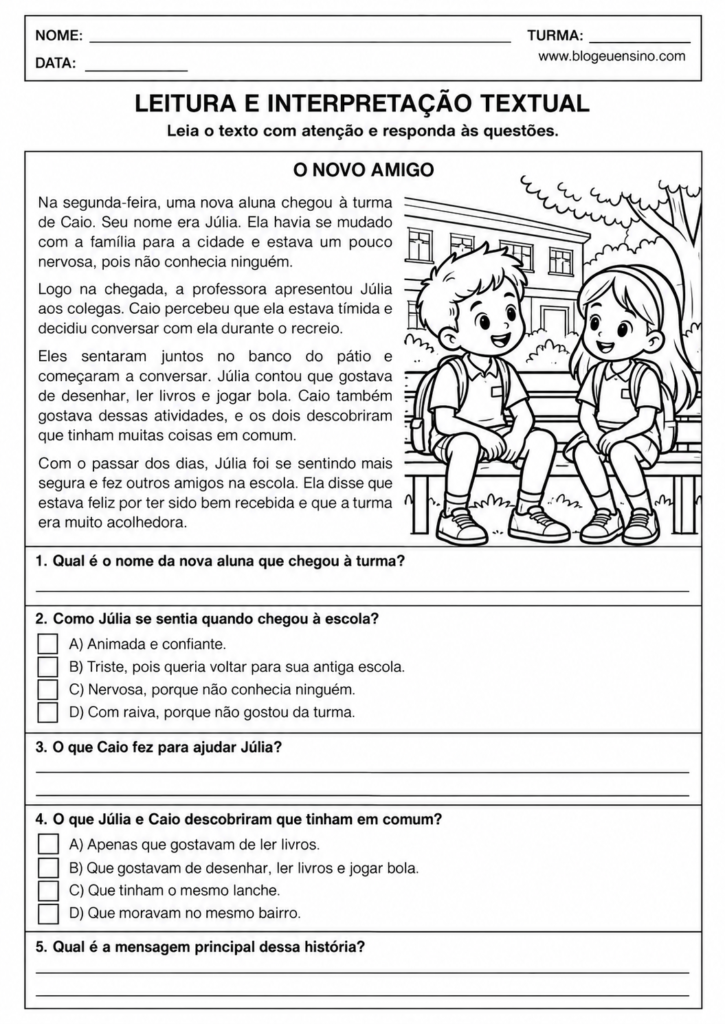 LEITURA E INTERPRETAÇÃO TEXTUAL 