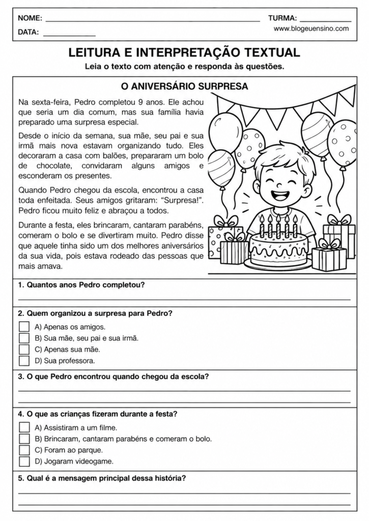 LEITURA E INTERPRETAÇÃO TEXTUAL 