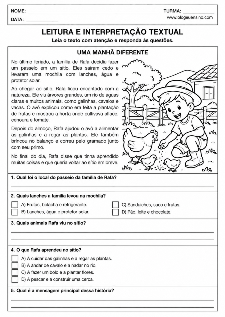 LEITURA E INTERPRETAÇÃO TEXTUAL 
